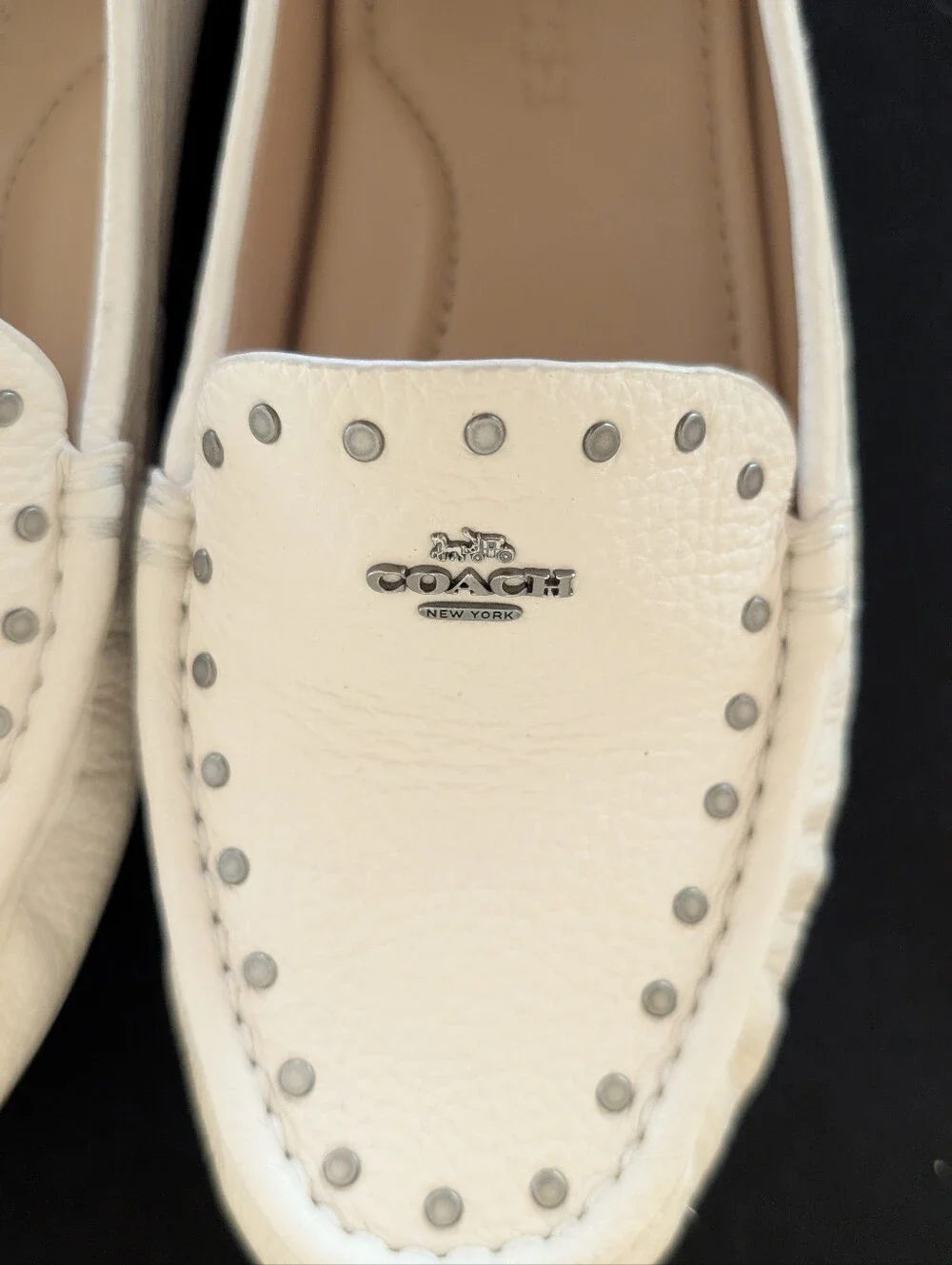 Coach MCKENNA DRIVER Slip On Shoes Chalk Color Size 6.5